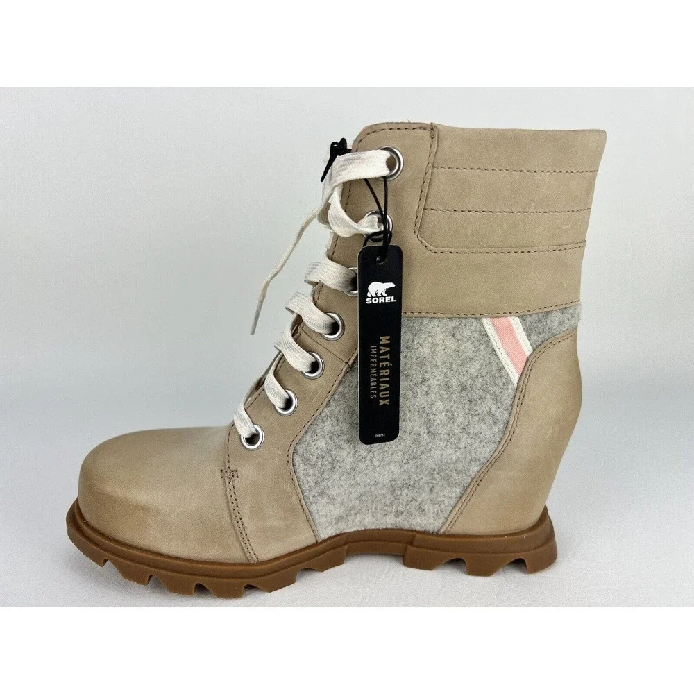 Sorel Women Boots Joan of Arctic Lexie III Wedge Natural Tan Size 9.5 - Picture 8 of 16